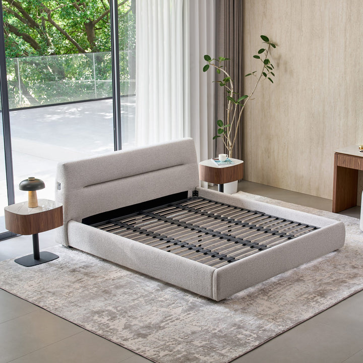 Brooklyn bed frame side view without mattress